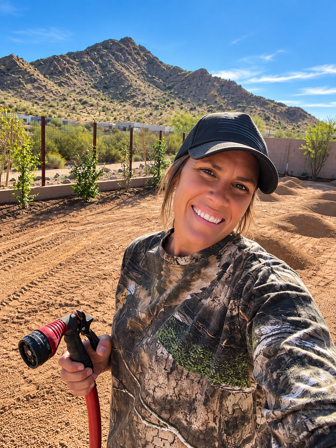 Jess, owner of JJ Contracting & Consulting, at an Arizona project site